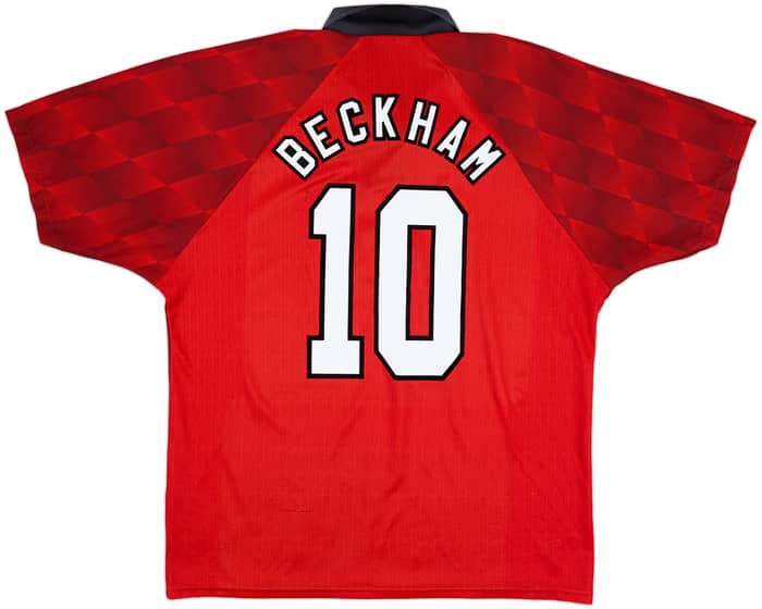 1996-98 Manchester United Home Shirt Beckham #10 - 8/10 - (XL)