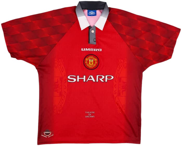 1996-98 Manchester United Home Shirt Beckham #10 - 8/10 - (XL)