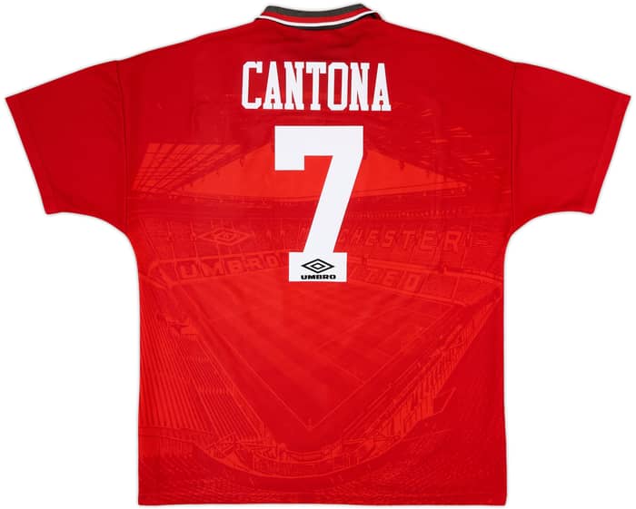1994-96 Manchester United Home Shirt Cantona #7 - 8/10 - (XL)