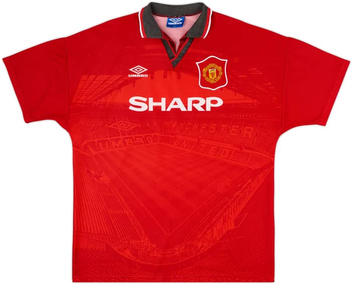 1994-96 Manchester United Home Shirt Cantona #7 - 8/10 - (XL)