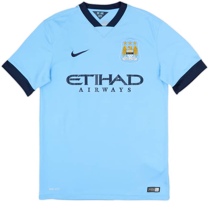 2014-15 Manchester City Home Shirt Silva #21 - 9/10 - (M)