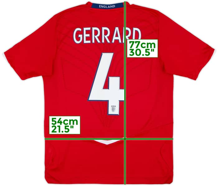 2008-10 England Away Shirt Gerrard #4 - 5/10 - (L)