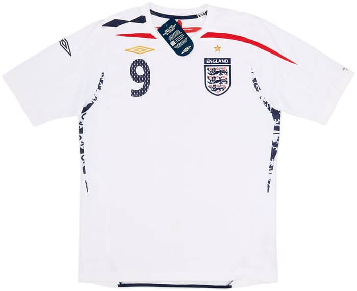 2007-09 England Home Shirt Rooney #9 (M)