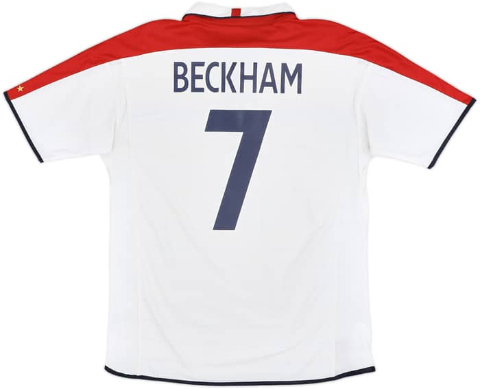 2003-05 England Home Shirt Beckham #7 - 6/10 - (L)
