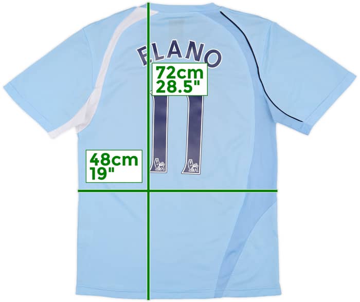 2007-08 Manchester City Home Shirt Elano #11 - 7/10 - (M)