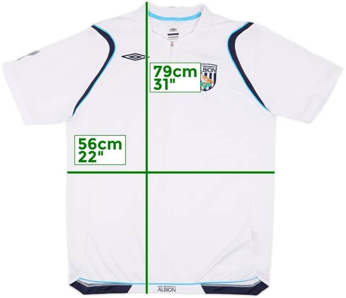 2007-08 West Brom Umbro 1/4 Zip Polo Shirt - 7/10 - (L)