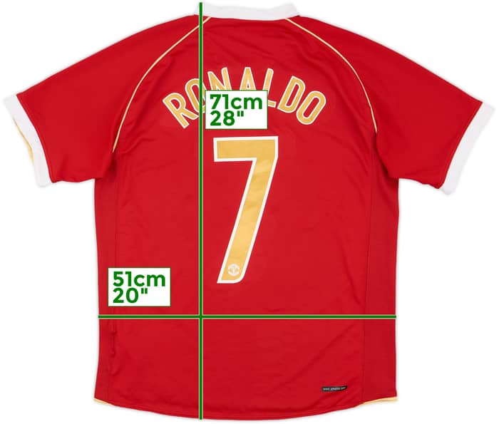 2006-07 Manchester United Home Shirt Ronaldo #7 - 8/10 - (M)