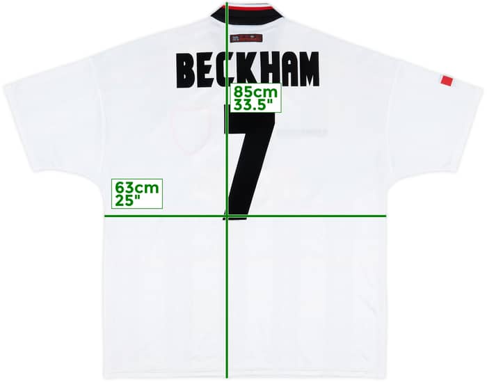 1997-99 Manchester United Away Shirt Beckham #7 - 7/10 - (XXL)