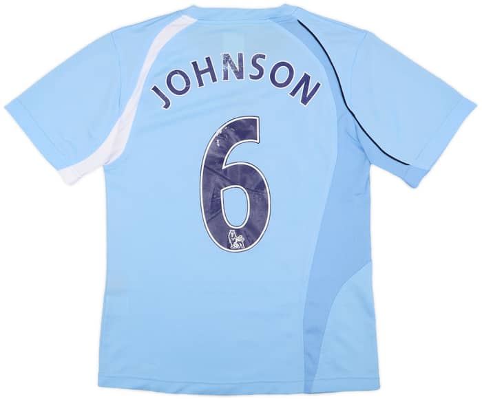 2008-09 Manchester City Home Shirt Johnson #6 - 6/10 - (L.Boys)