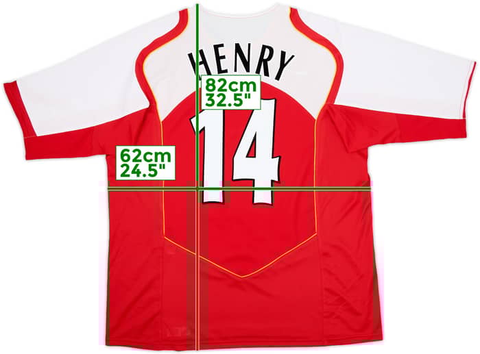 2004-05 Arsenal Home Shirt Henry #14 - 10/10 - (XXL)