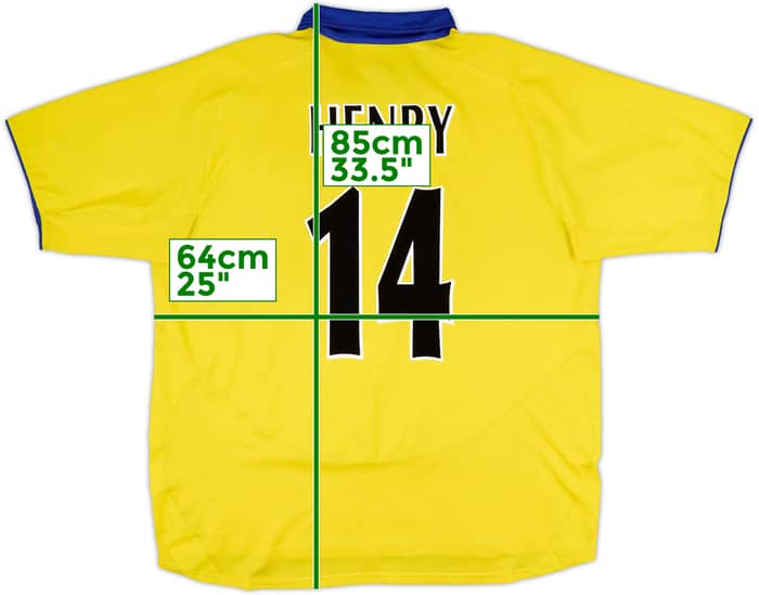 2003-05 Arsenal Away Shirt Henry #14 - 7/10 - (XXL)
