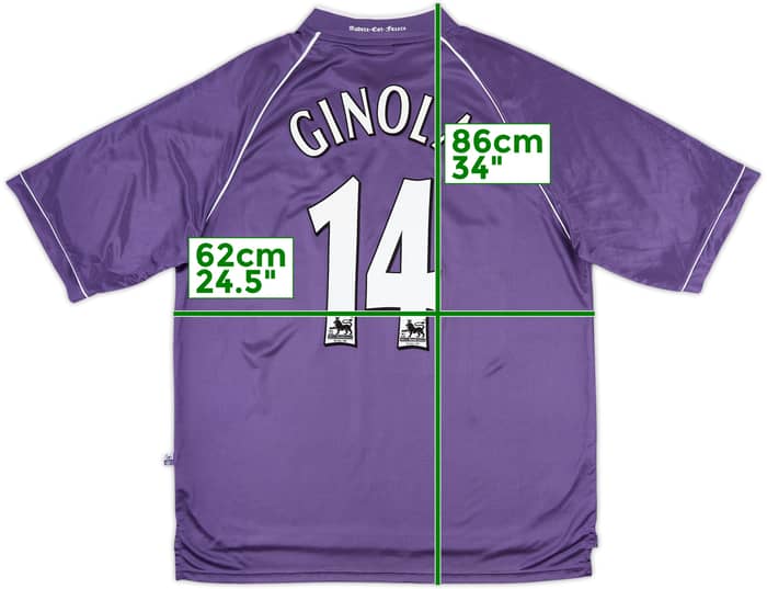1998-99 Tottenham Away Shirt Ginola #14 - 9/10 - (XL)