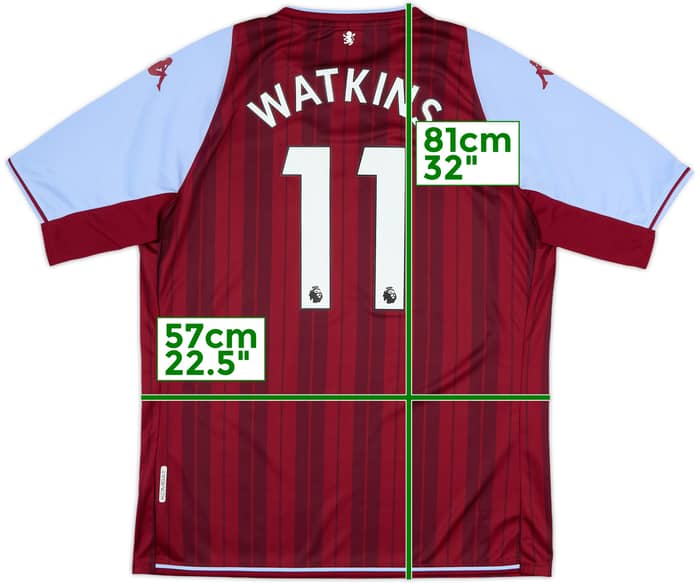 2021-22 Aston Villa Home Shirt Watkins #11 - 9/10 - (XXL)
