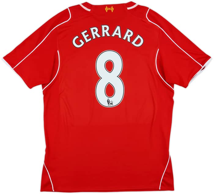 2014-15 Liverpool Home Shirt Gerrard #8 - 6/10 - (L)