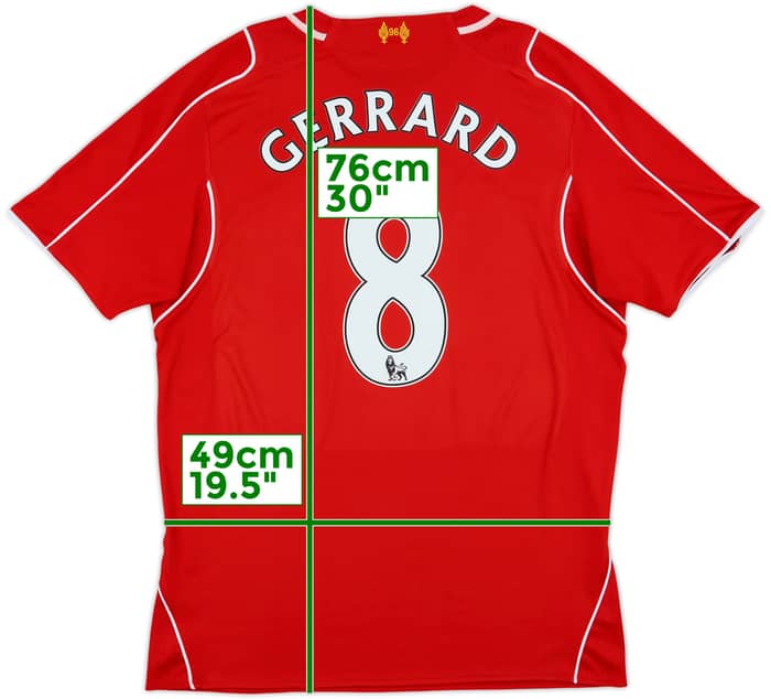 2014-15 Liverpool Home Shirt Gerrard #8 - 6/10 - (L)