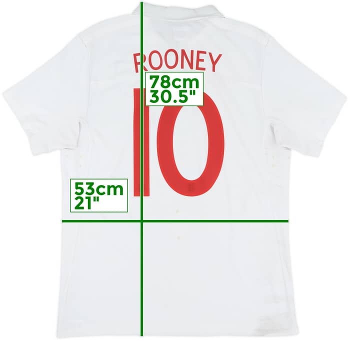 2009-10 England Home Shirt Rooney #10 - 5/10 - (L)