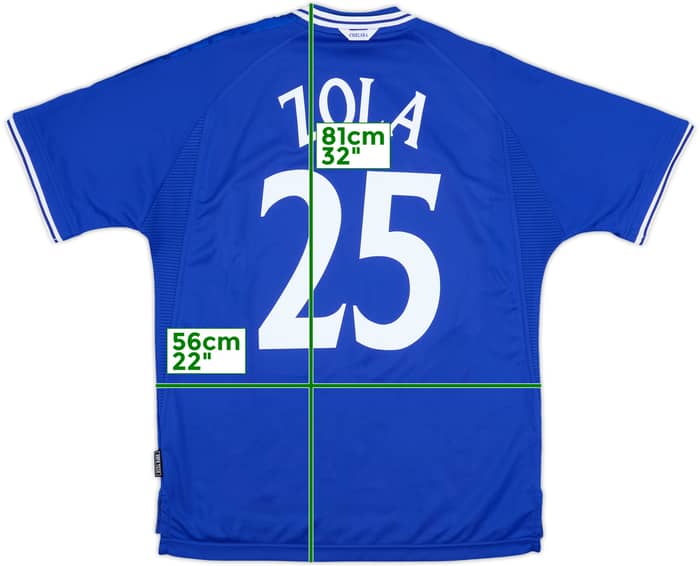 1999-01 Chelsea Home Shirt Zola #25 - 8/10 - (L)