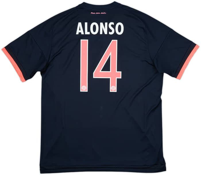 2015-16 Bayern Munich Third Shirt Alonso #14 - 8/10 - (L)