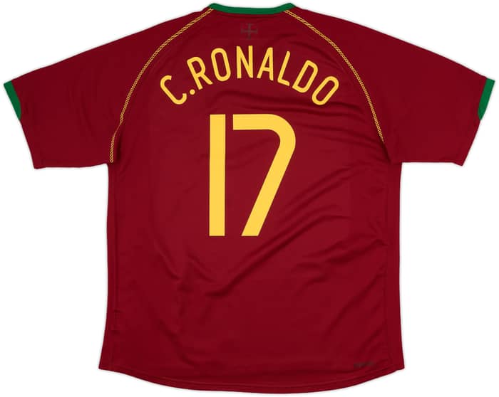 2006-08 Portugal Home Shirt C.Ronaldo #17 - 8/10 - (XL)