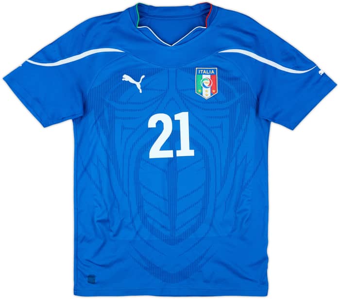 2010-12 Italy Home Shirt Pirlo #21 - 7/10 - (S)