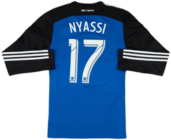 2014-15 San Jose Earthquakes Authentic Home L/S Shirt Nyassi #17 - 10/10 - (M)