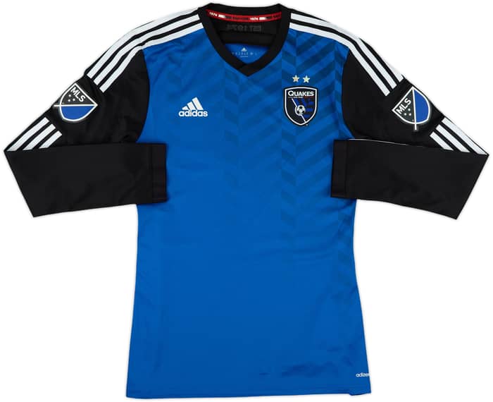 2014-15 San Jose Earthquakes Authentic Home L/S Shirt Nyassi #17 - 10/10 - (M)