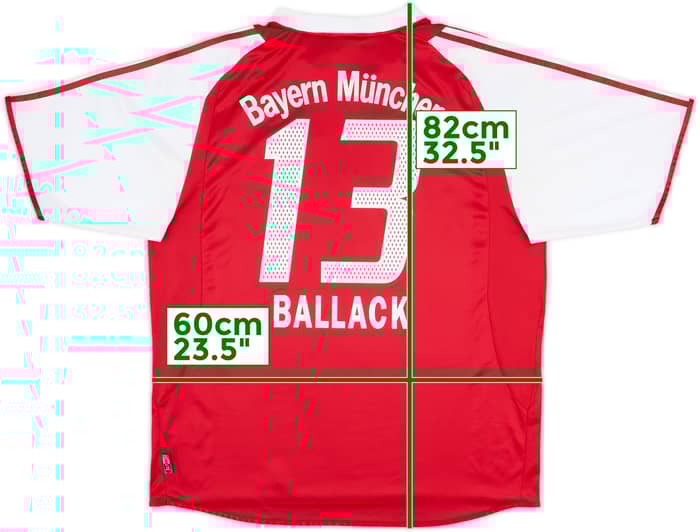 2003-04 Bayern Munich Home Shirt Ballack #13 - 8/10 - (XL)
