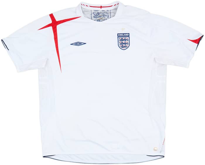2005-07 England Home Shirt - 5/10 - (XXL)
