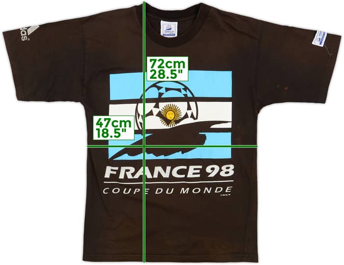 1998 Argentina 'France 98' adidas Graphic Tee - 4/10 - (S)