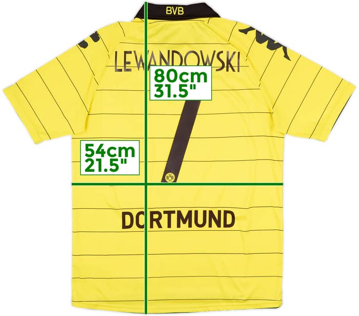 2010-11 Borussia Dortmund Home Shirt Lewandowski #7 - 6/10 - (L)