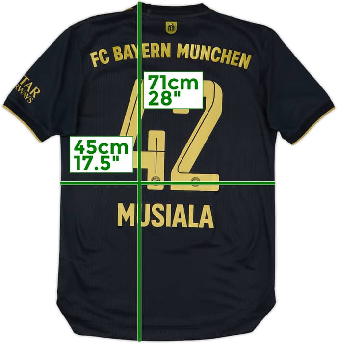 2021-22 Bayern Munich Authentic Away Shirt Musiala #42 - 10/10 - (XS)