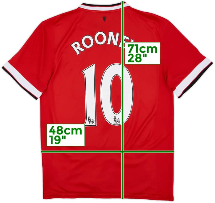 2014-15 Manchester United Home Shirt Rooney #10 - 7/10 - (M)