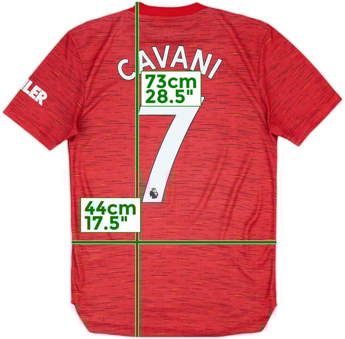 2020-21 Manchester United Authentic Home Shirt Cavani #7 - 9/10 - (XS)