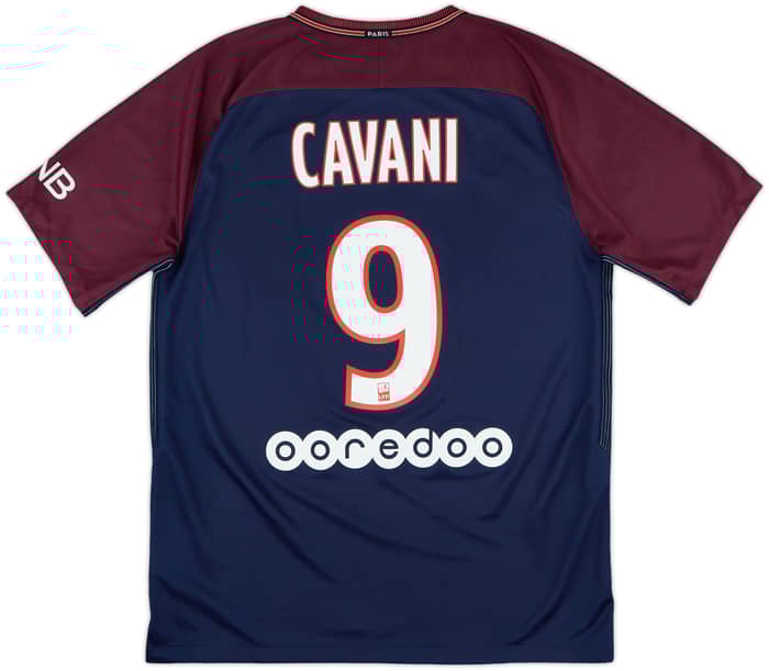 2017-18 Paris Saint-Germain Home Shirt Cavani #9 - 10/10 - (M)