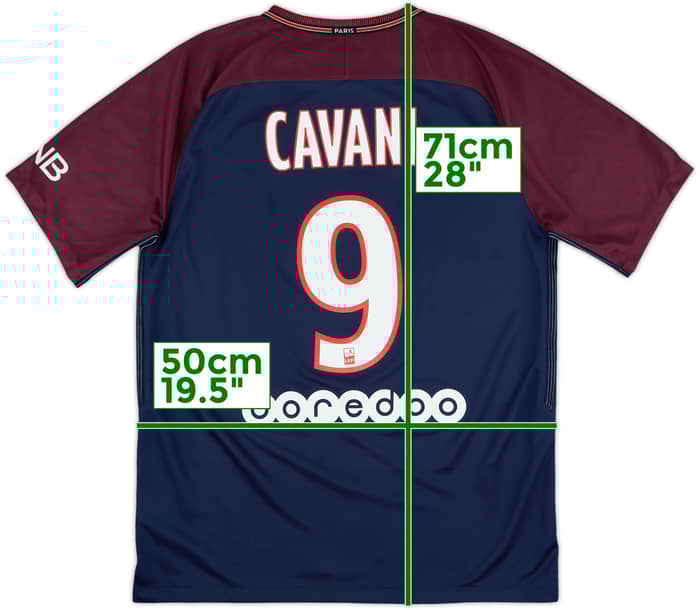2017-18 Paris Saint-Germain Home Shirt Cavani #9 - 10/10 - (M)
