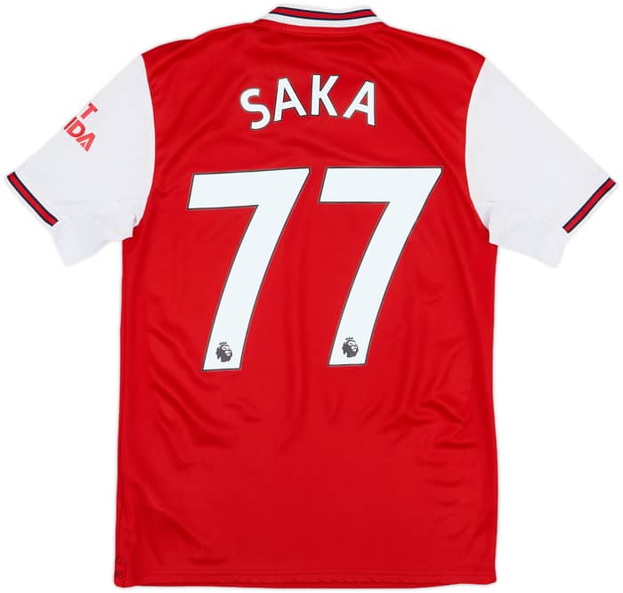 2019-20 Arsenal Home Shirt Saka #77 - 7/10 - (XS)