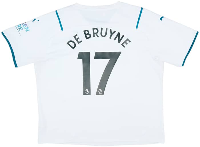 2021-22 Manchester City Away Shirt De Bruyne #17 - 9/10 - (XXL)