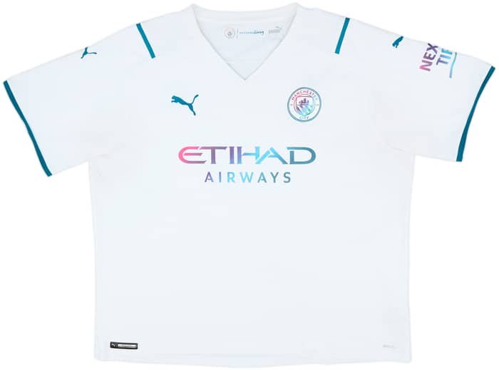 2021-22 Manchester City Away Shirt De Bruyne #17 - 9/10 - (XXL)