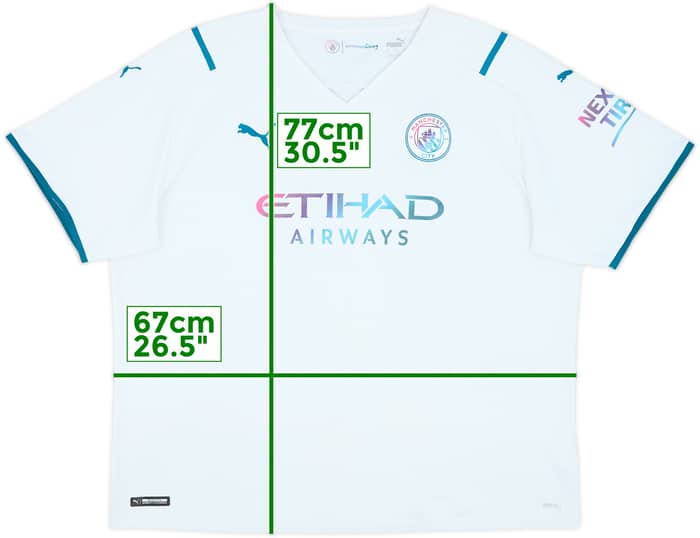 2021-22 Manchester City Away Shirt De Bruyne #17 - 9/10 - (3XL)