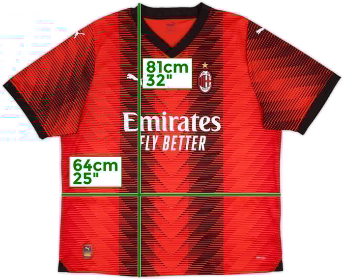 2023-24 AC Milan Home Shirt - 10/10 - (XXL)