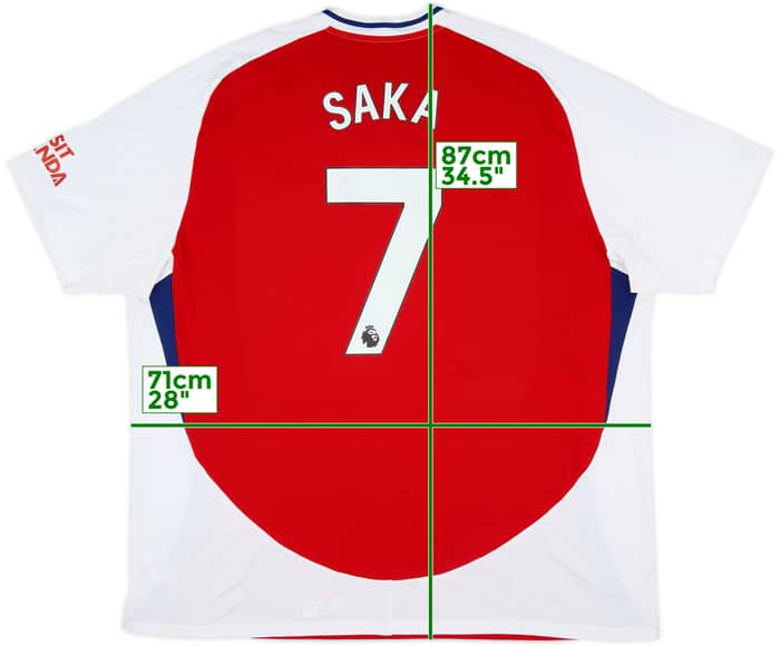 2024-25 Arsenal Home Shirt Saka #7 - 8/10 - (3XL)