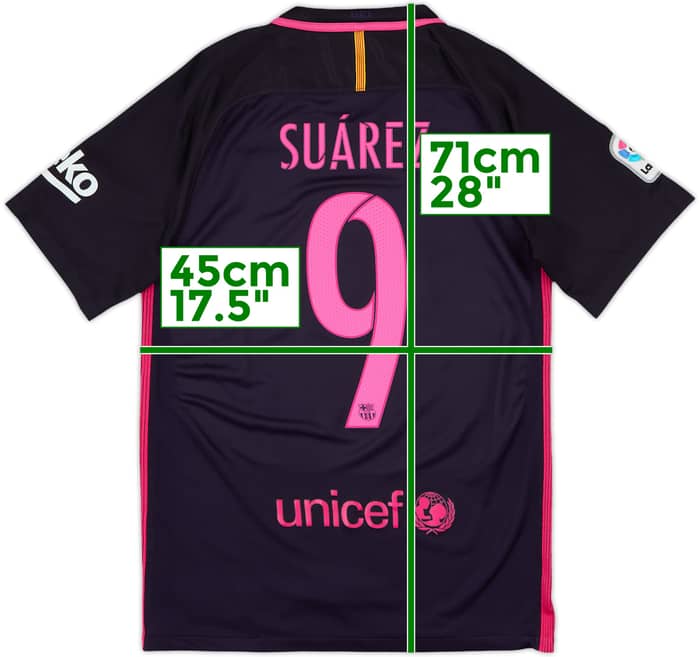 2016-17 Barcelona Away Shirt Suarez #9 - 8/10 - (S)