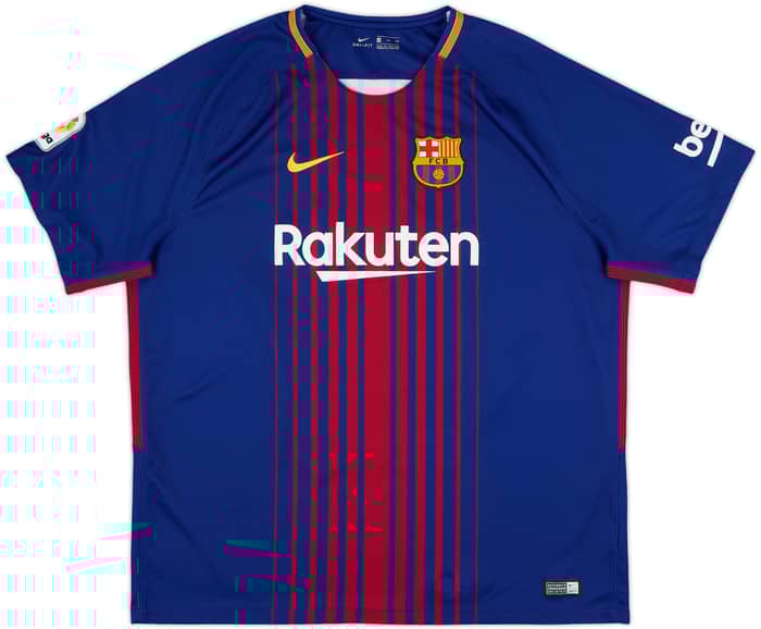 2017-18 Barcelona Home Shirt Suarez #9 - 10/10 - (XXL)