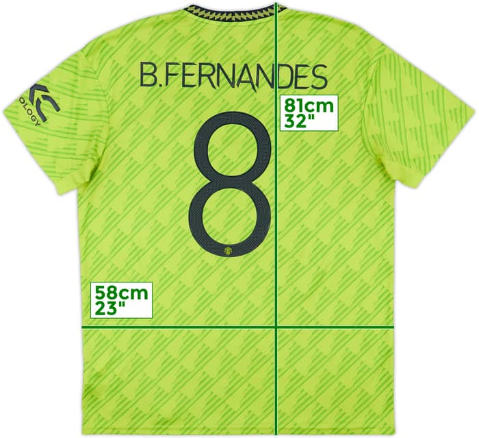2022-23 Manchester United Third Shirt B.Fernandes #8 - 8/10 - (XL)