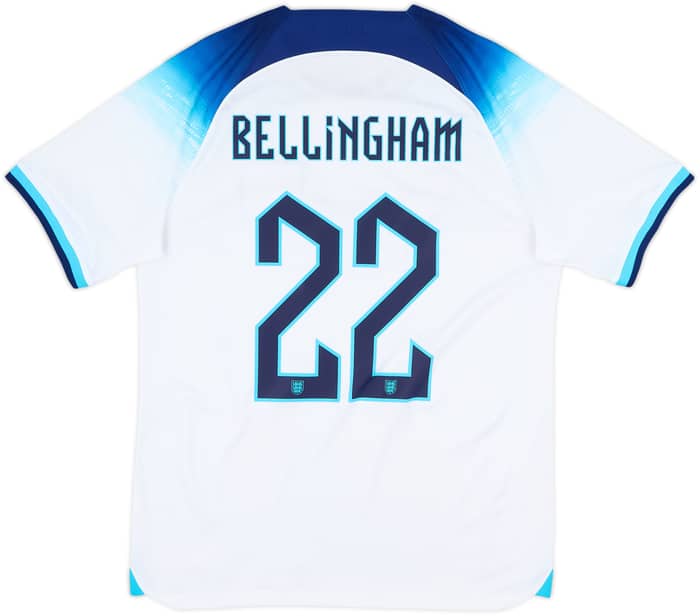 2022-23 England Home Shirt Bellingham #22 - 9/10 - (M)