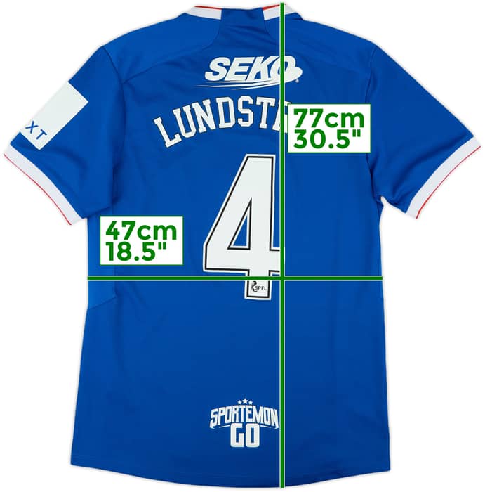 2022-23 Rangers Home Shirt Lundstram #4 - 9/10 - (M)