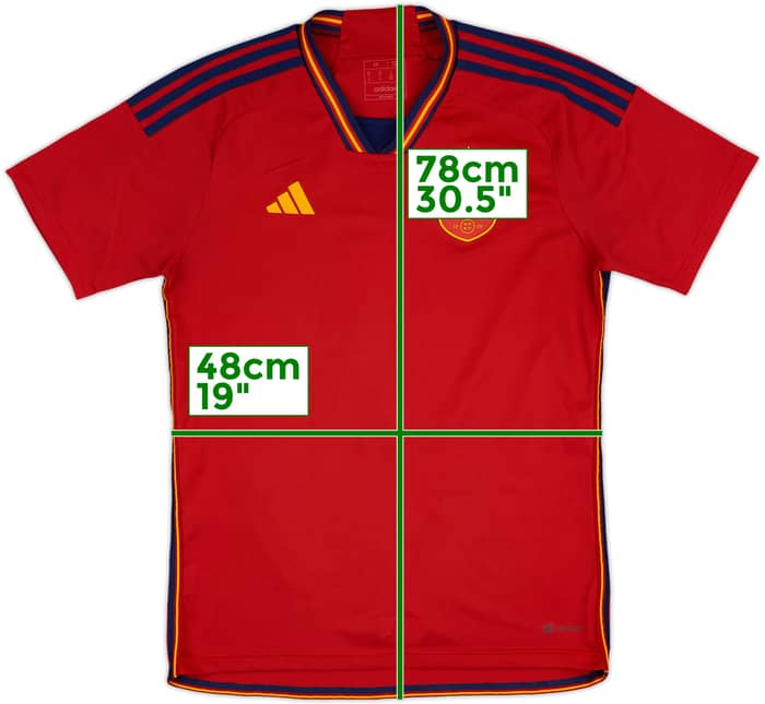 2022-23 Spain Home Shirt - 8/10 - (M)