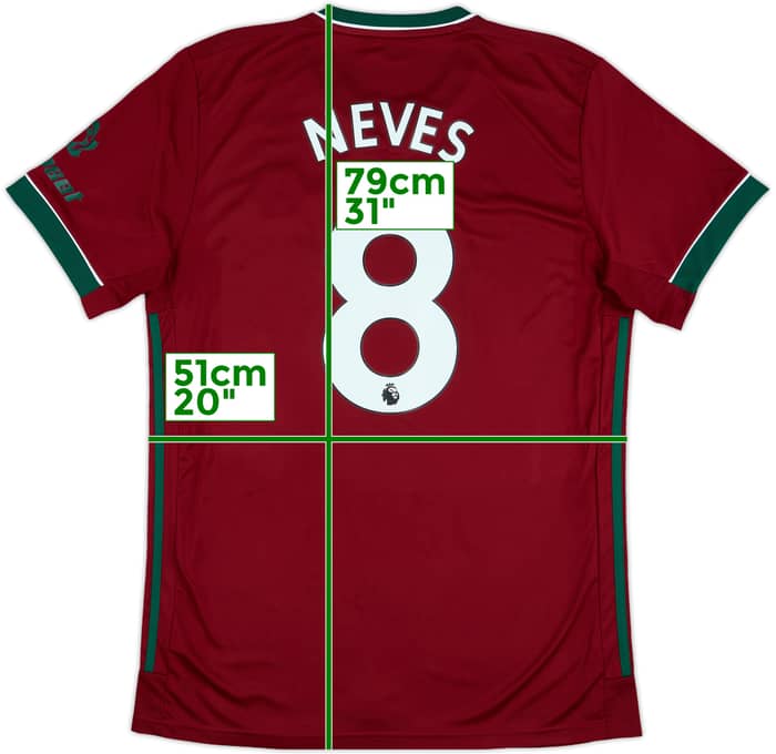 2020-21 Wolves Third Shirt Neves #8 - 10/10 - (L)