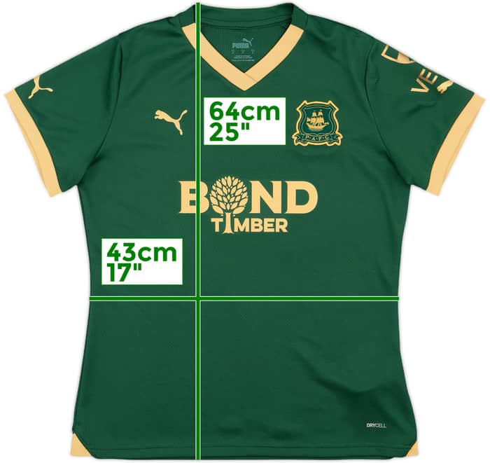 2023-24 Plymouth Argyle Home Shirt - 10/10 - (Women's S)