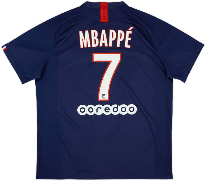 2019-20 Paris Saint-Germain Home Shirt Mbappe #7 - 6/10 - (XL)